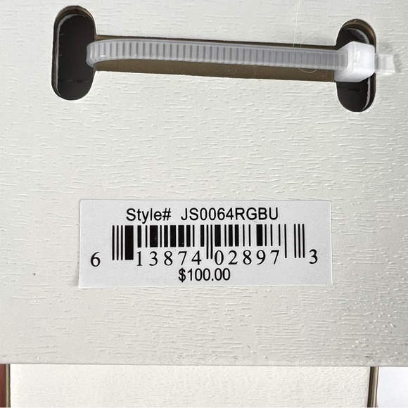 Jessica Simpson Rose Gold Mesh Blue Face With Crystal Accents NIB - Picture 5 of 6